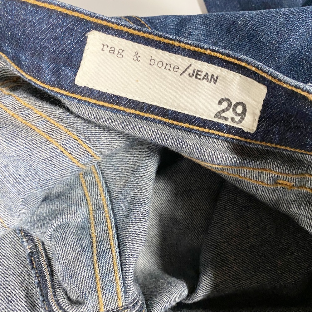 rag & bone Dark Wash Blue Straight-Leg Jeans - Picture 7 of 12